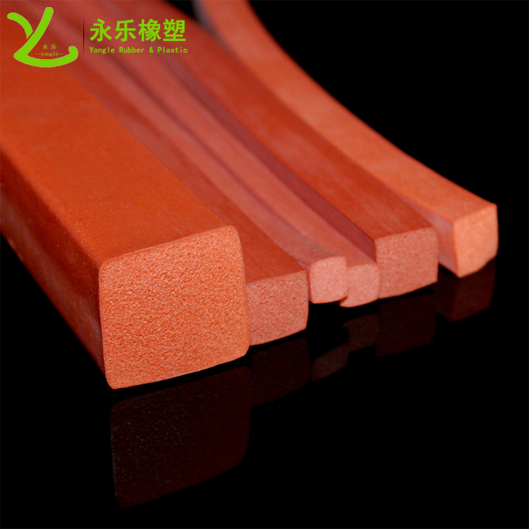 擠出硅膠密封條，耐高溫發(fā)泡硅膠條，阻燃硅膠發(fā)泡條