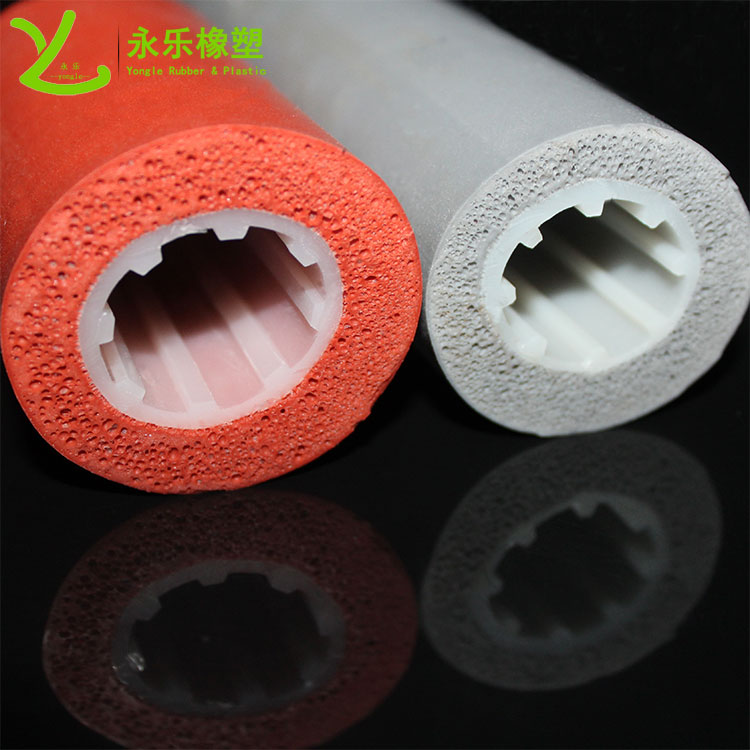 復(fù)合發(fā)泡硅膠管，耐高溫發(fā)泡硅膠管，保溫發(fā)泡硅膠管