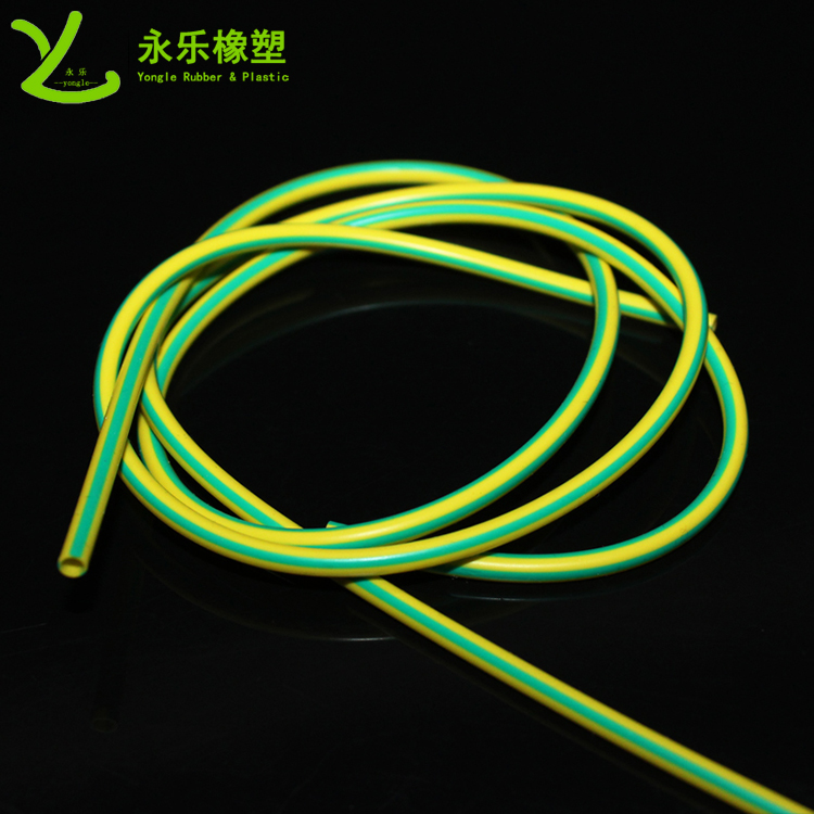 阻燃硅膠管，雙色阻燃硅膠管，黃綠絕緣硅膠管