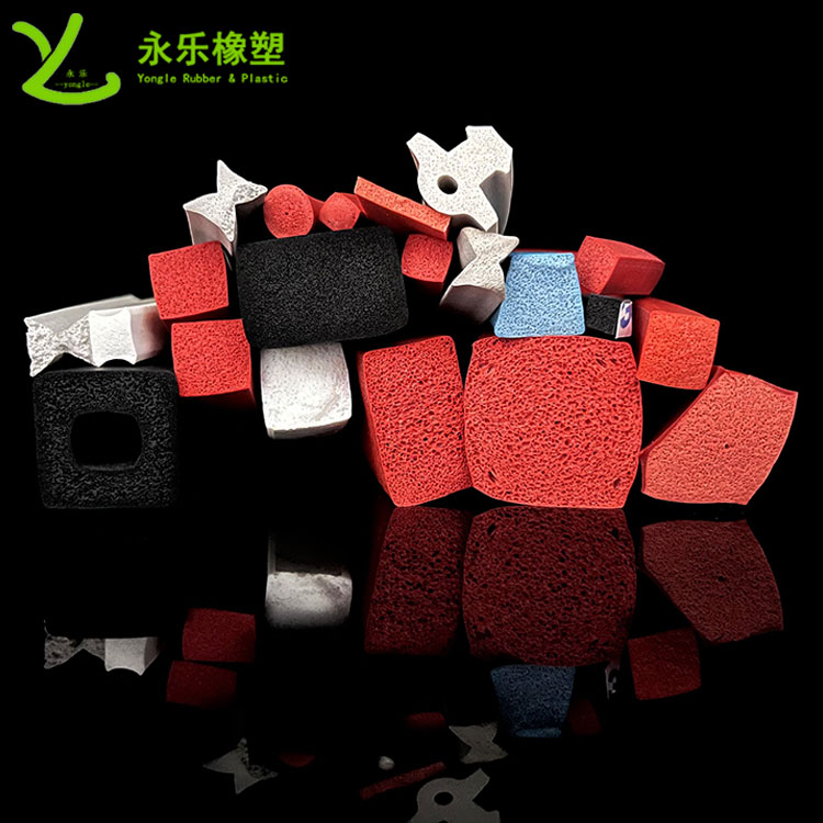 擠出發(fā)泡硅膠條，防水發(fā)泡硅膠條，耐高溫發(fā)泡硅膠條