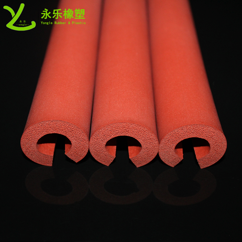 開口發(fā)泡硅膠管，耐高溫發(fā)泡硅膠管，保溫發(fā)泡硅膠管，隔熱發(fā)泡硅膠管