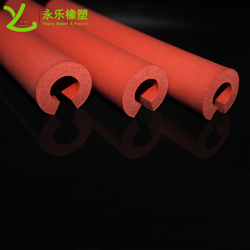 開口發(fā)泡硅膠管，耐高溫發(fā)泡硅膠管，保溫發(fā)泡硅膠管，隔熱發(fā)泡硅膠管