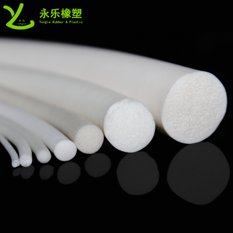 白色發(fā)泡硅膠條，無鹵發(fā)泡硅膠密封條，防水發(fā)泡硅膠密封條