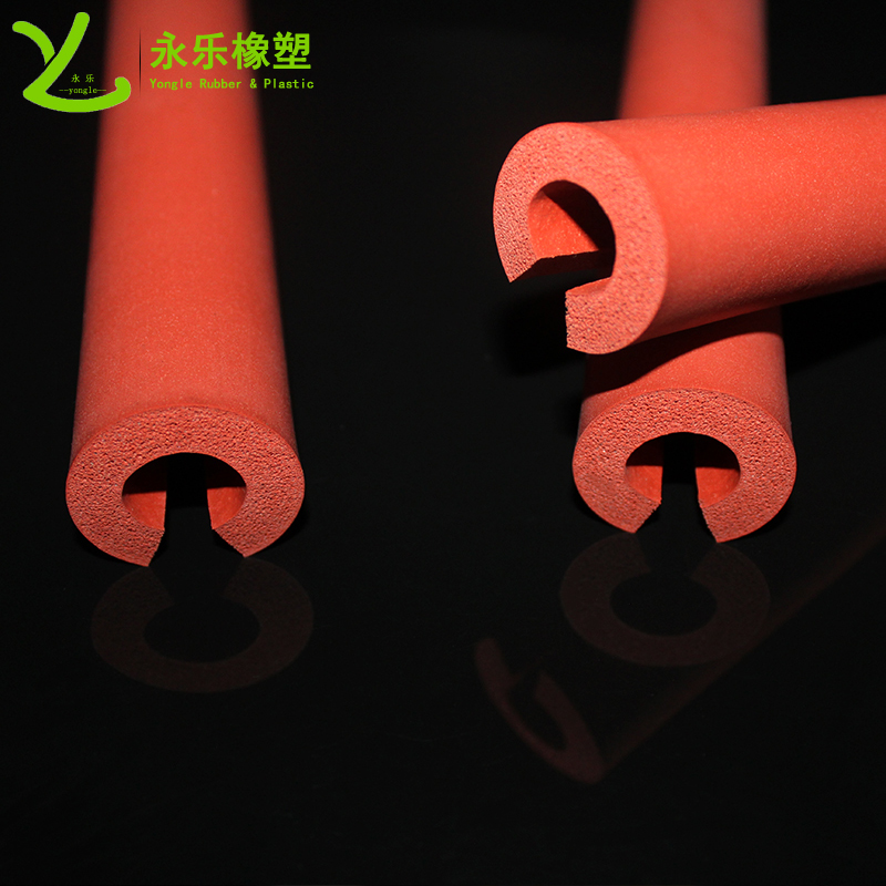 開口發(fā)泡硅膠管，耐高溫發(fā)泡硅膠管，保溫發(fā)泡硅膠管，隔熱發(fā)泡硅膠管