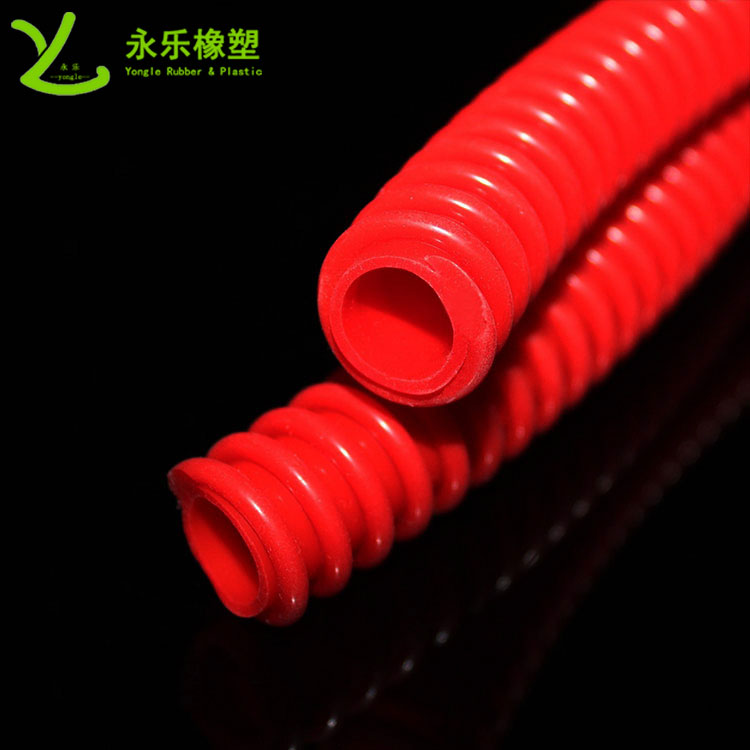 擠出醫(yī)用硅膠波紋管，紅色硅膠波紋管，耐高溫硅膠波紋管