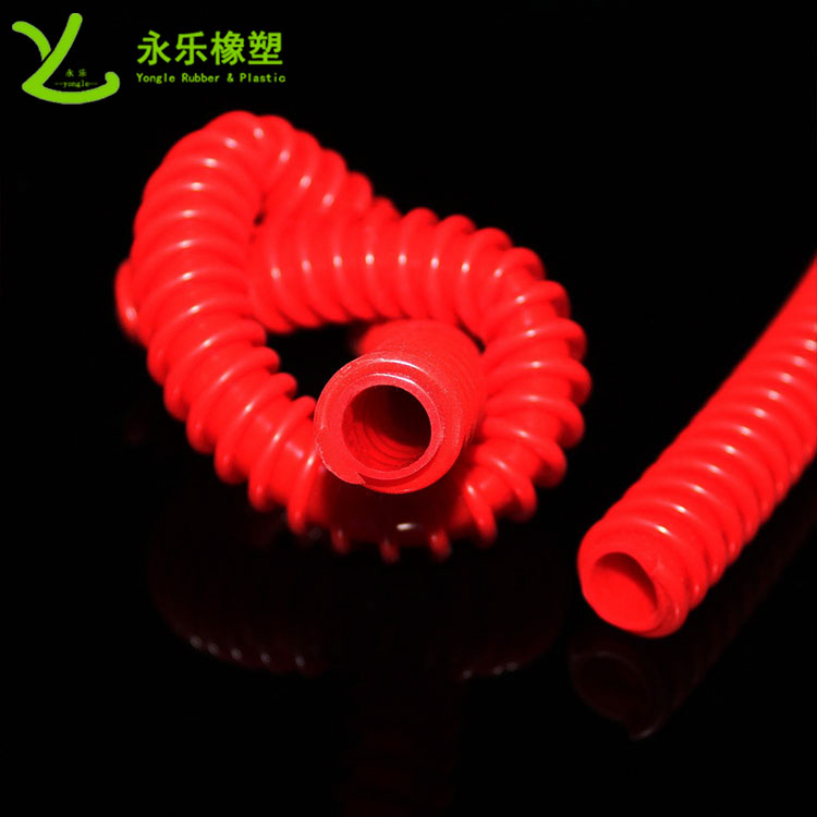 擠出醫(yī)用硅膠波紋管，紅色硅膠波紋管，耐高溫硅膠波紋管