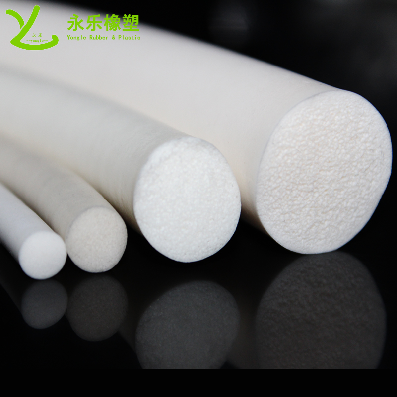 白色發(fā)泡硅膠條，無鹵發(fā)泡硅膠密封條，防水發(fā)泡硅膠密封條
